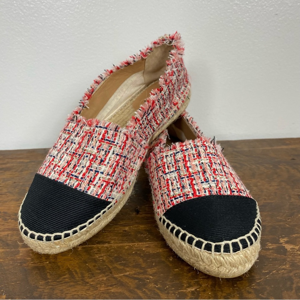 Castaner Tweed Espadrilles crosgrain pattern